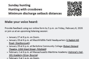 MA DFW Hunting Law Listening Sessions 2026